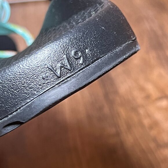 Chaco Womens Z/2 Sandals Aqua Floral Nylon Buckle Arch Support Toe Ring size 9 - Picture 5 of 5